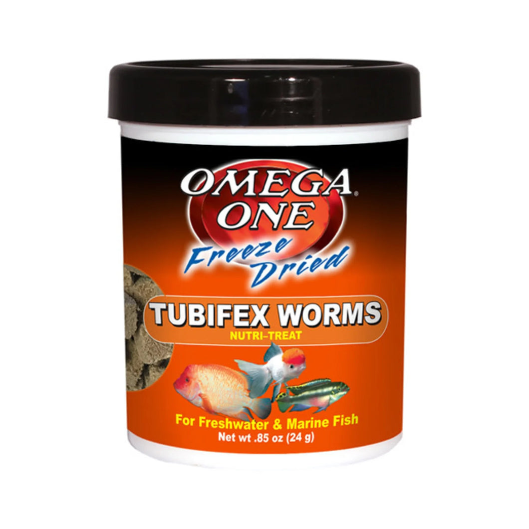 Omega Freeze Dried Tubifex Worms 24g